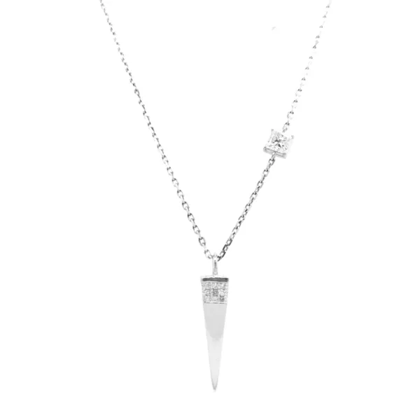 18K White Gold Diamond Necklace