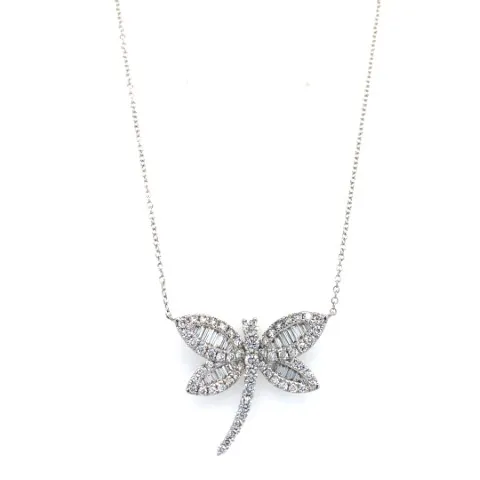 18K White Gold Diamond Necklace