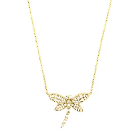 18K Yellow Gold Diamond Necklace