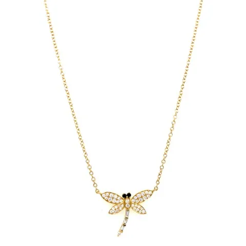 18K Yellow Gold Diamond Necklace