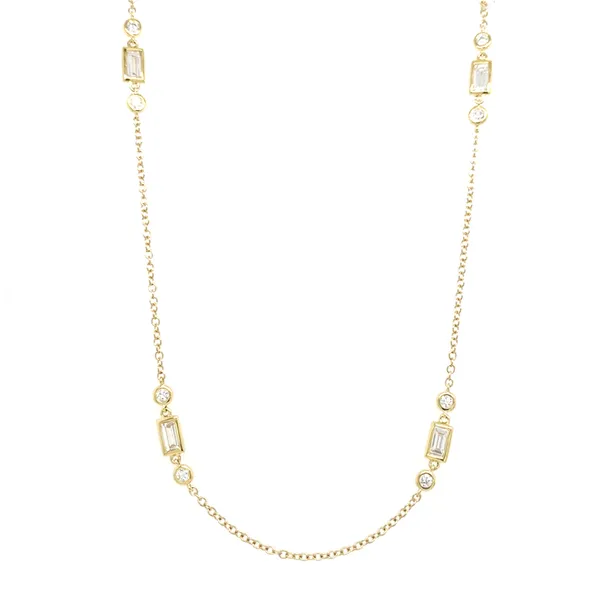 18K Yellow Gold Diamond Necklace