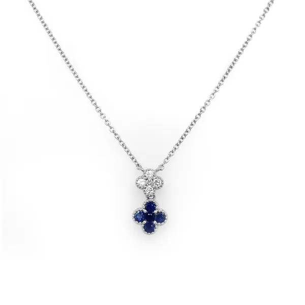 18K White Gold Sapphire Necklace