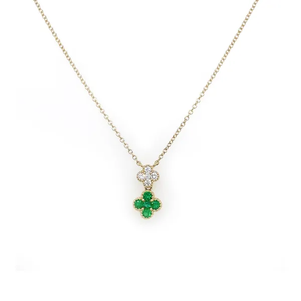 18K Yellow Gold Emerald Necklace