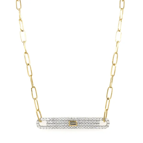 18K Two-Tone Gold Diamond Necklace