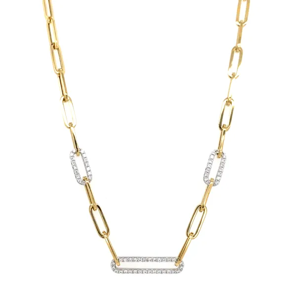 18K Two-Tone Gold Diamond Necklace