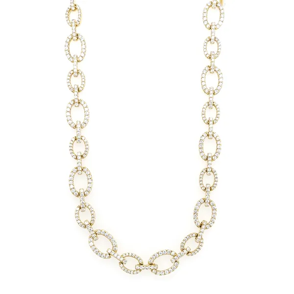18K Yellow Gold Diamond Necklace