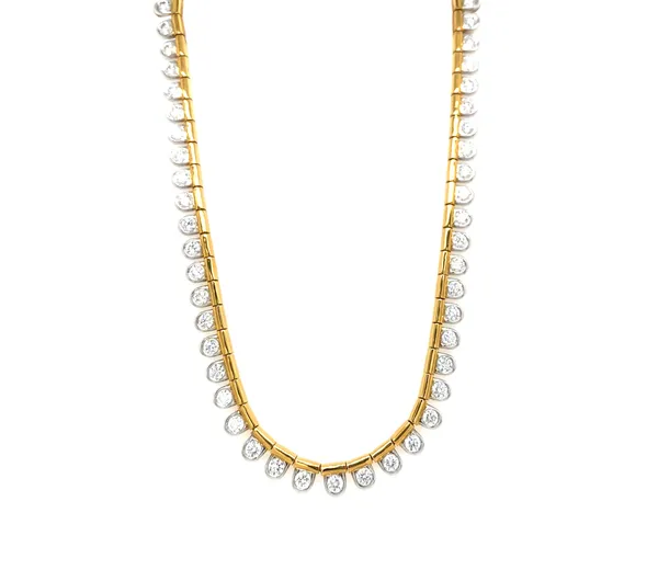 18K Two-Tone Gold Diamond Necklace