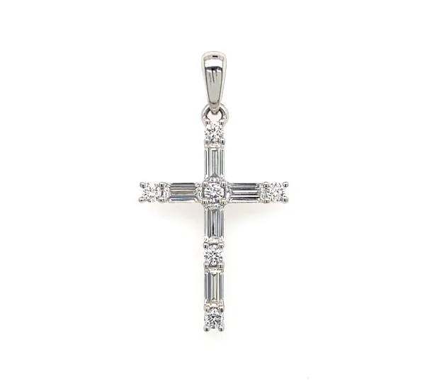 Platinum Diamond Cross Pendant