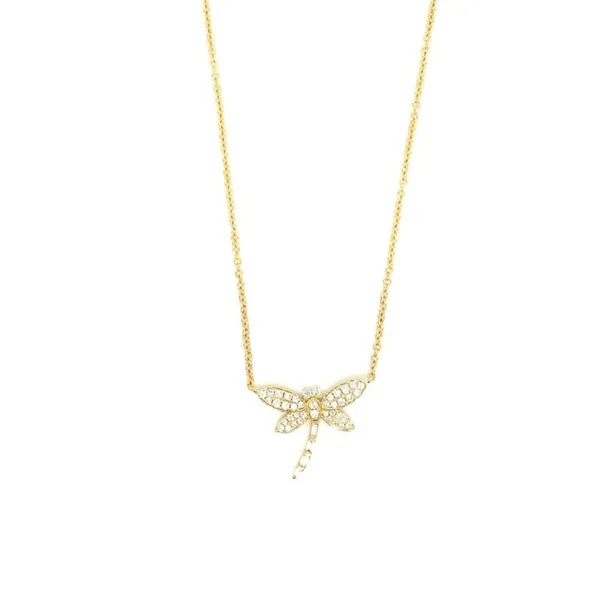 18K Yellow Gold Diamond Necklace